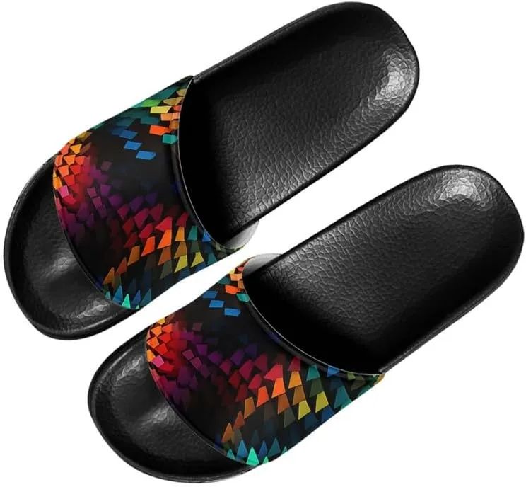 Semioury Van Gogh Summer Slippers Skull Butterfly Moroccan Tiles Travel Soft Comfy Thick Shoes Beach Sandal Bathroom Slipper
