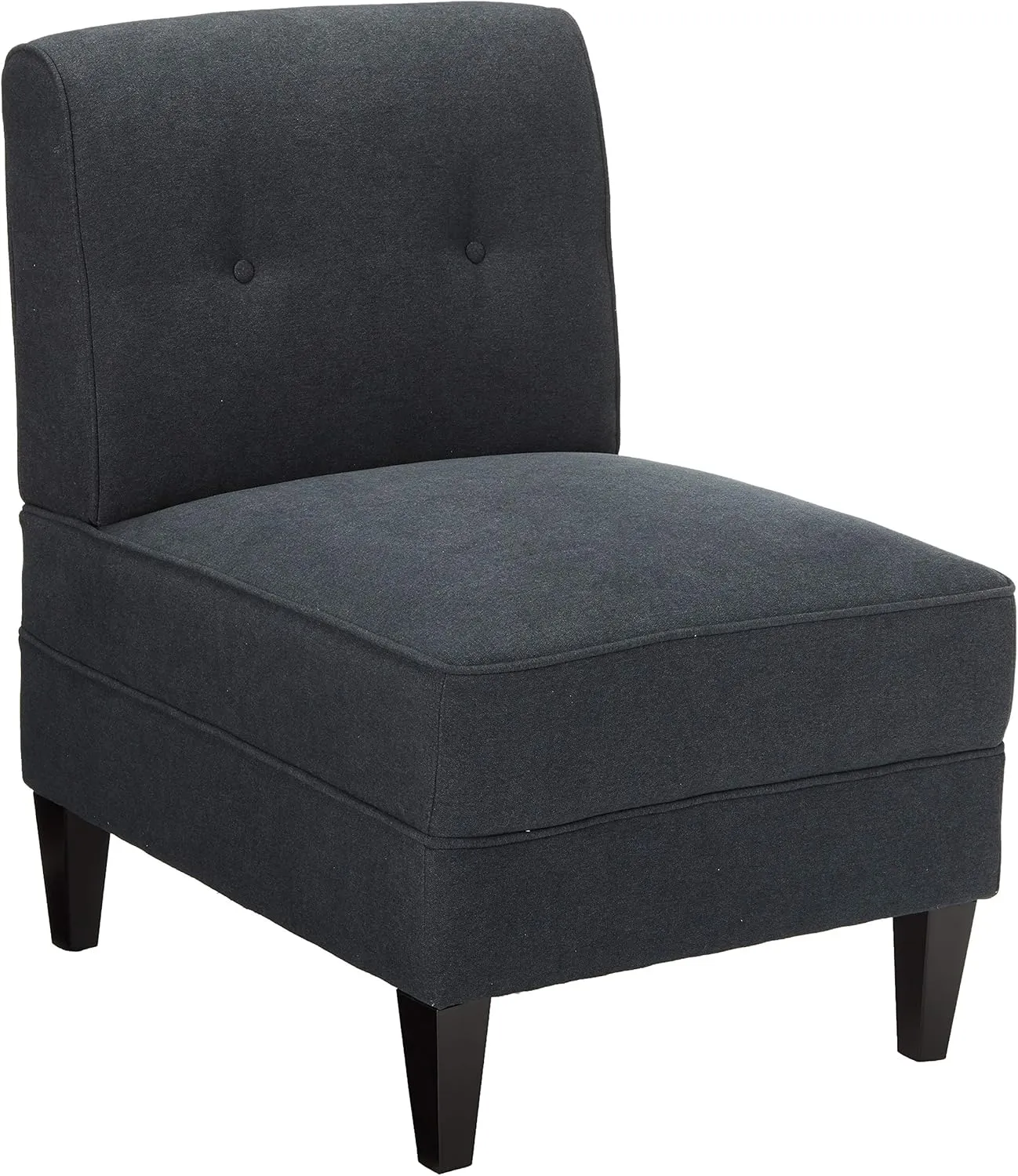 Serta Copenhagen Slipper Chair, Accent, Charcoal