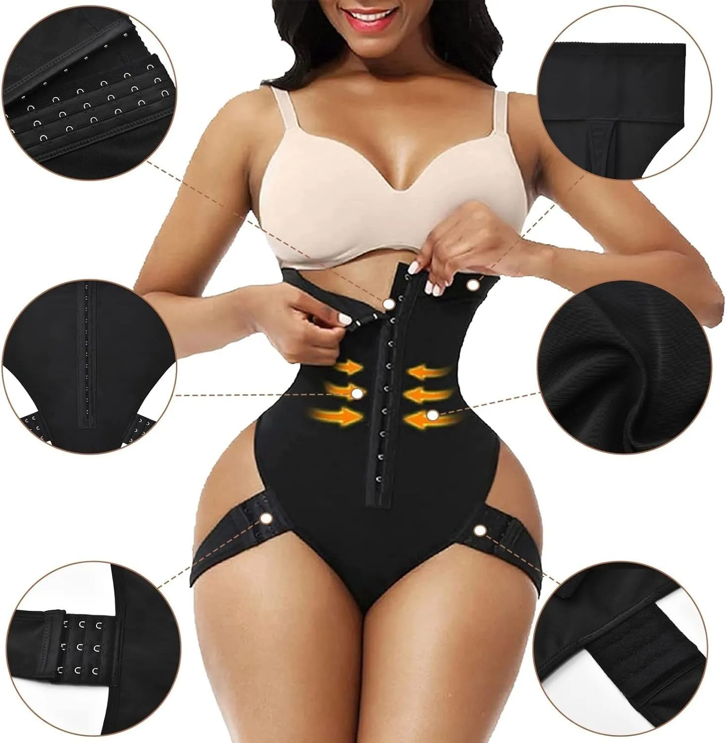 Sexysense - Femme Cuff Tummy Trainer Exceptional Shapewear, Cuff Tummy Trainer with Butt Lift& Waist Tightening