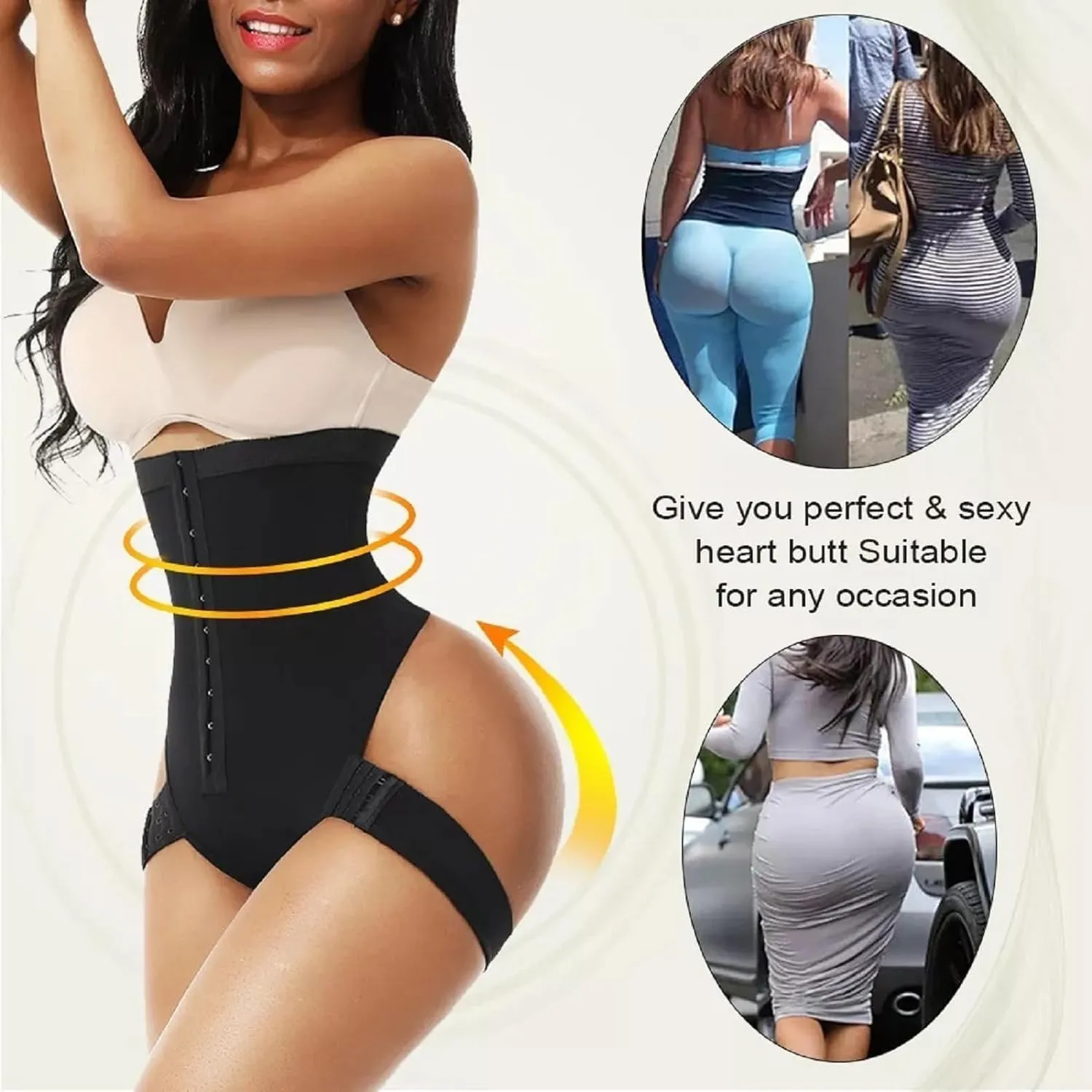 Sexysense - Femme Cuff Tummy Trainer Exceptional Shapewear, Cuff Tummy Trainer with Butt Lift& Waist Tightening