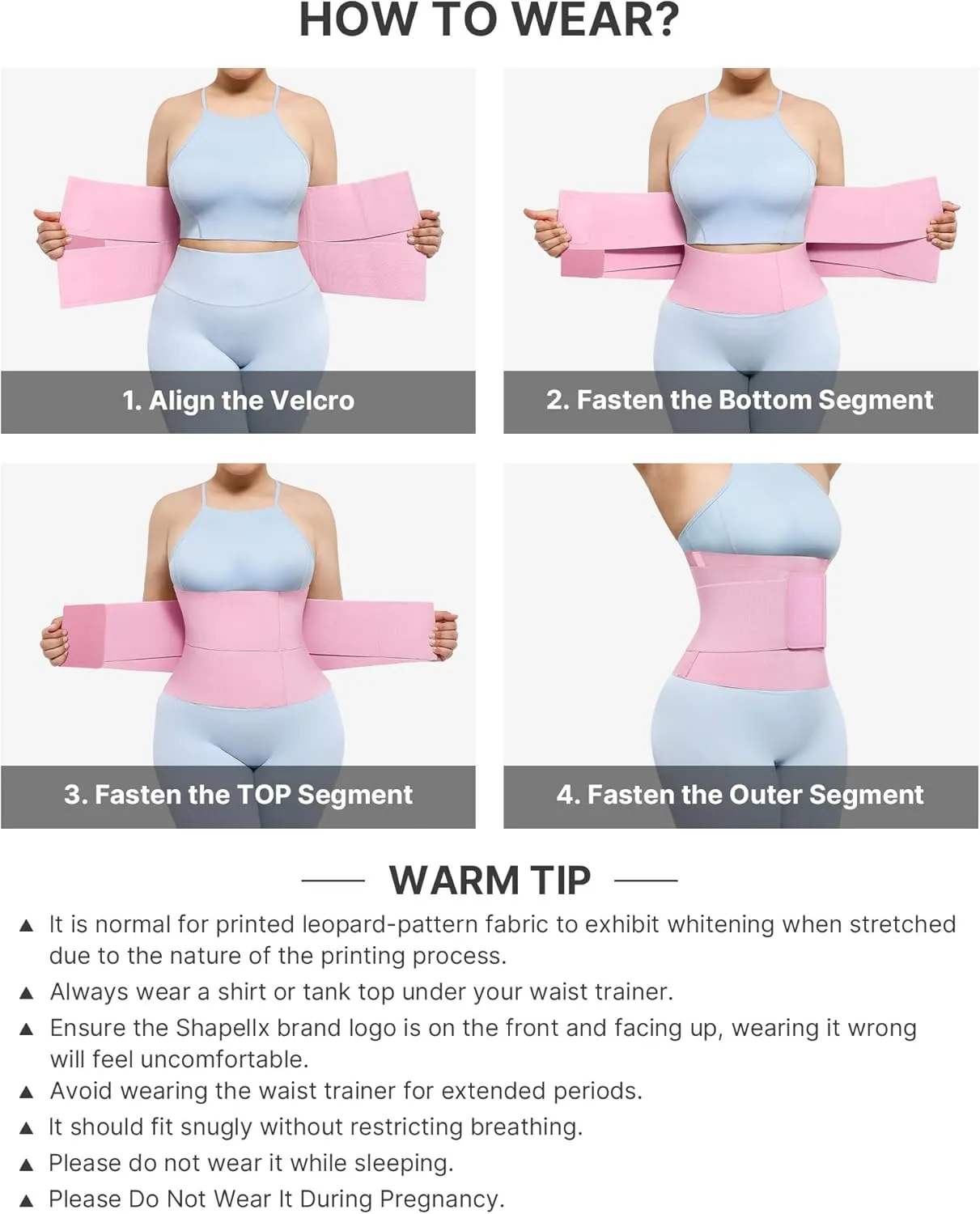 SHAPELLX Waist Trainer for Women Waist Cincher Corset Shapewear Body Shaper Tummy Control Stomach Belt Postpartum Band