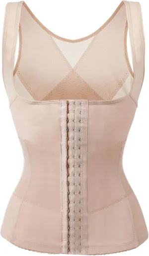 SHAPSHE Waist Trainer for Women Girdle for Women Tummy Control Waist Cincher Corset Shapewear Invisible Body Shaper Vest Tan
