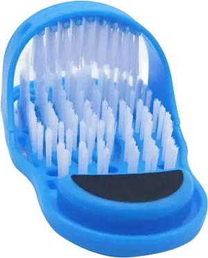 Silicone Shower Foot Scrubber Slipper – Non-Slip Hands-Free Foot Cleaning Mat for Shower or Bath – Soft Bristle Slipper Design for Gentle Cleansing and Daily Hygiene – Bathroom Accessory – Blue