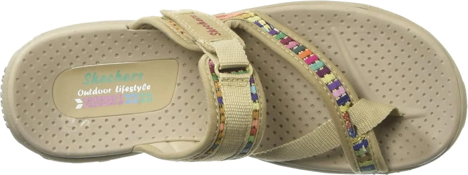 Skechers Women's Reggae Mad Swag Toe Thong Woven Sandal