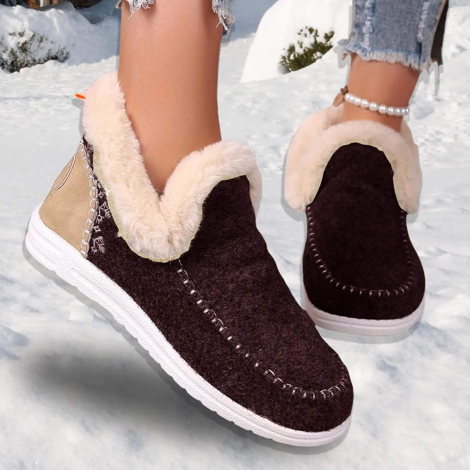 Slippers for Women & Men Indoor and Outdoor Winter Warm Fuzzy House Slipper Shoes Boots Memory Foam Booties Cozy Slippers Slip On Sneakers Unisex