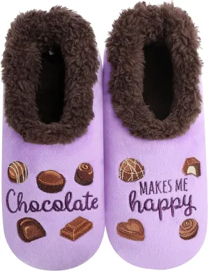 Snoozies Pairable Slipper Socks - Funny House Slippers for Women, Non-Slip Fuzzy Slipper Socks
