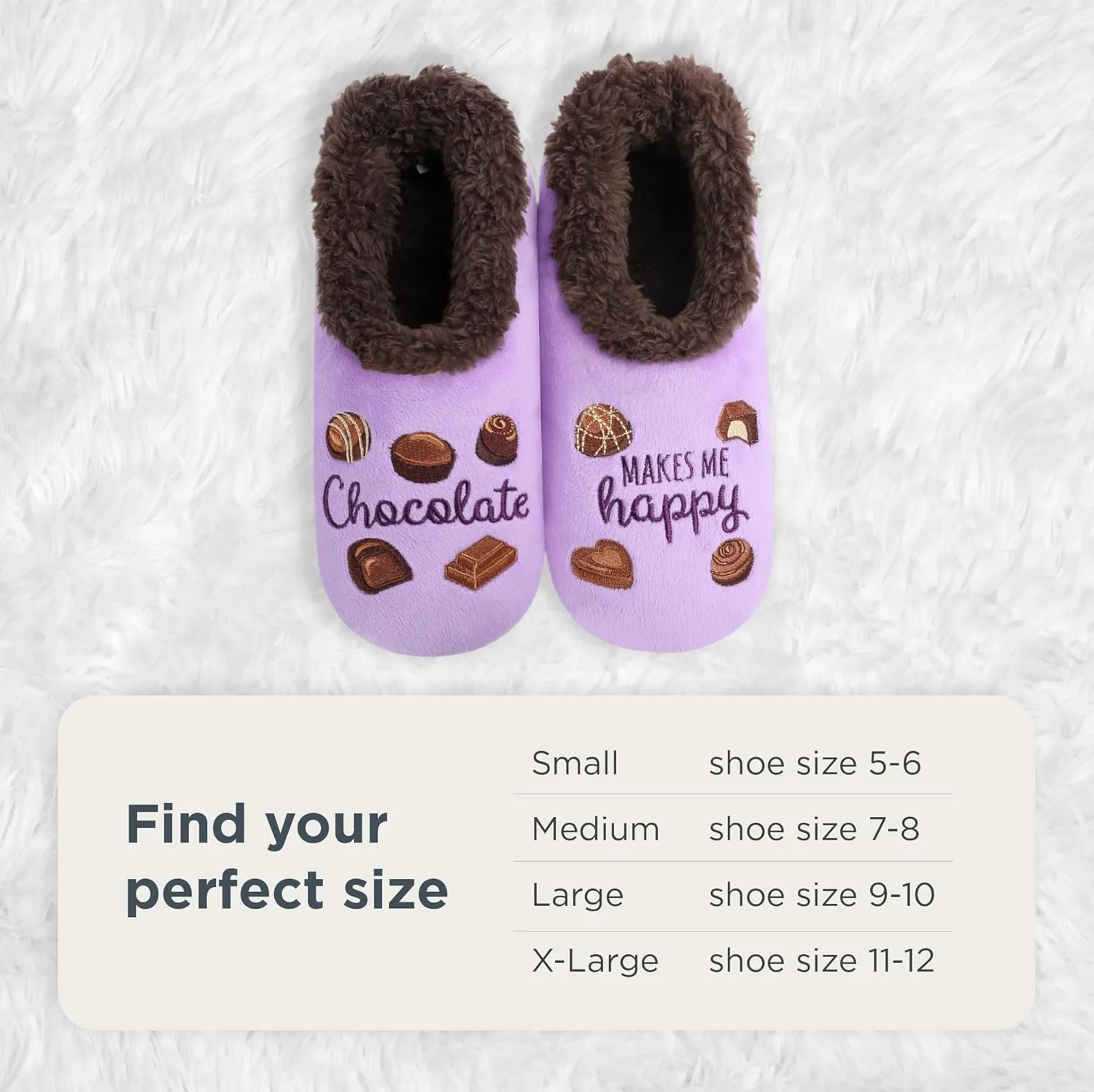 Snoozies Pairable Slipper Socks - Funny House Slippers for Women, Non-Slip Fuzzy Slipper Socks