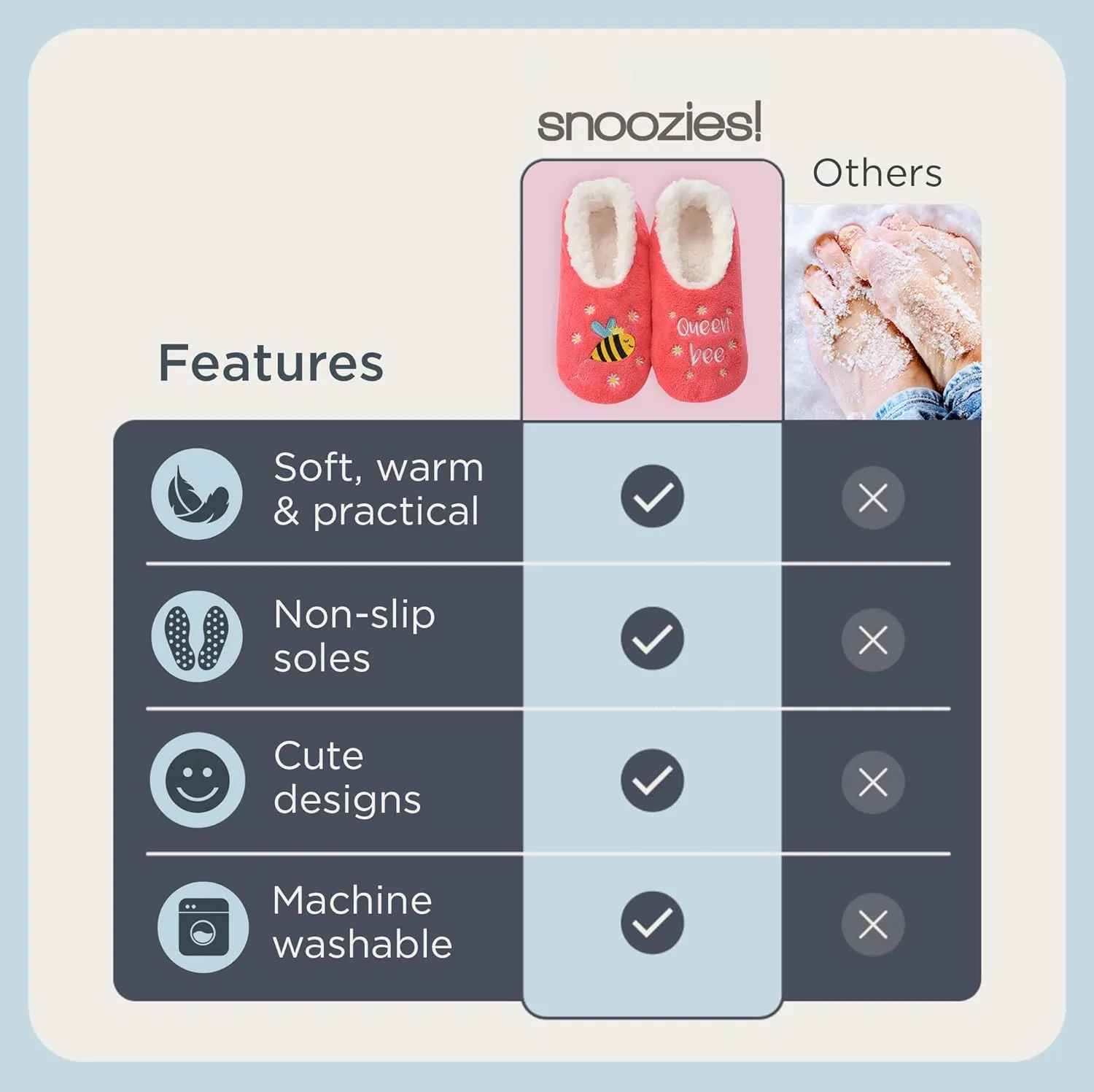 Snoozies Pairable Slipper Socks - Slippers for Women, Non-Slip Fuzzy Slipper Socks