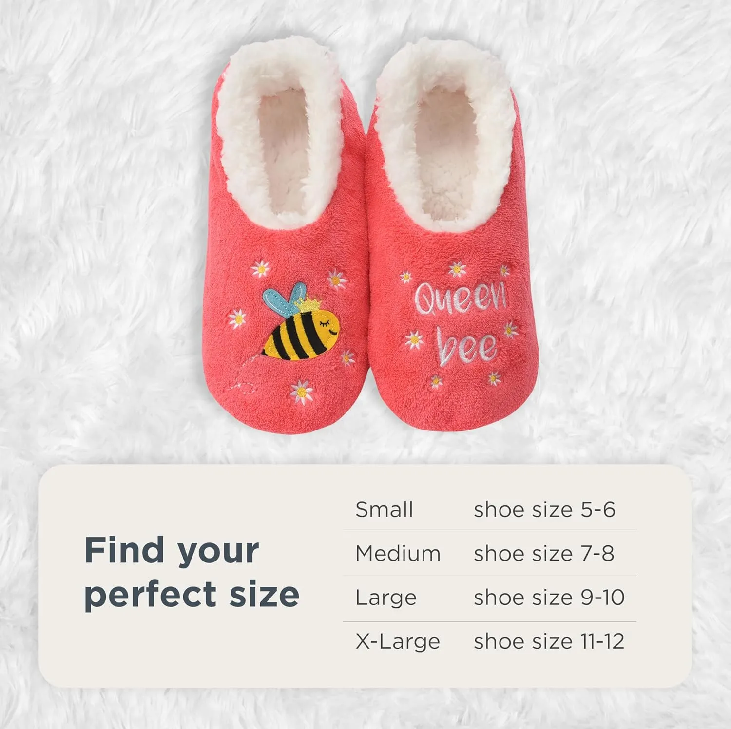 Snoozies Pairable Slipper Socks - Slippers for Women, Non-Slip Fuzzy Slipper Socks