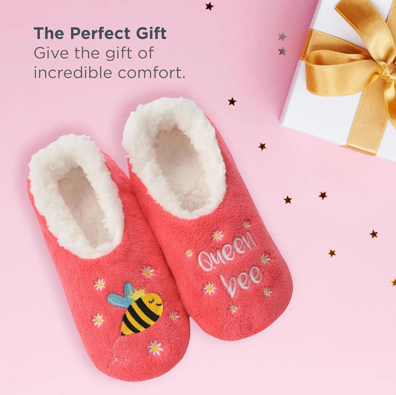 Snoozies Pairable Slipper Socks - Slippers for Women, Non-Slip Fuzzy Slipper Socks