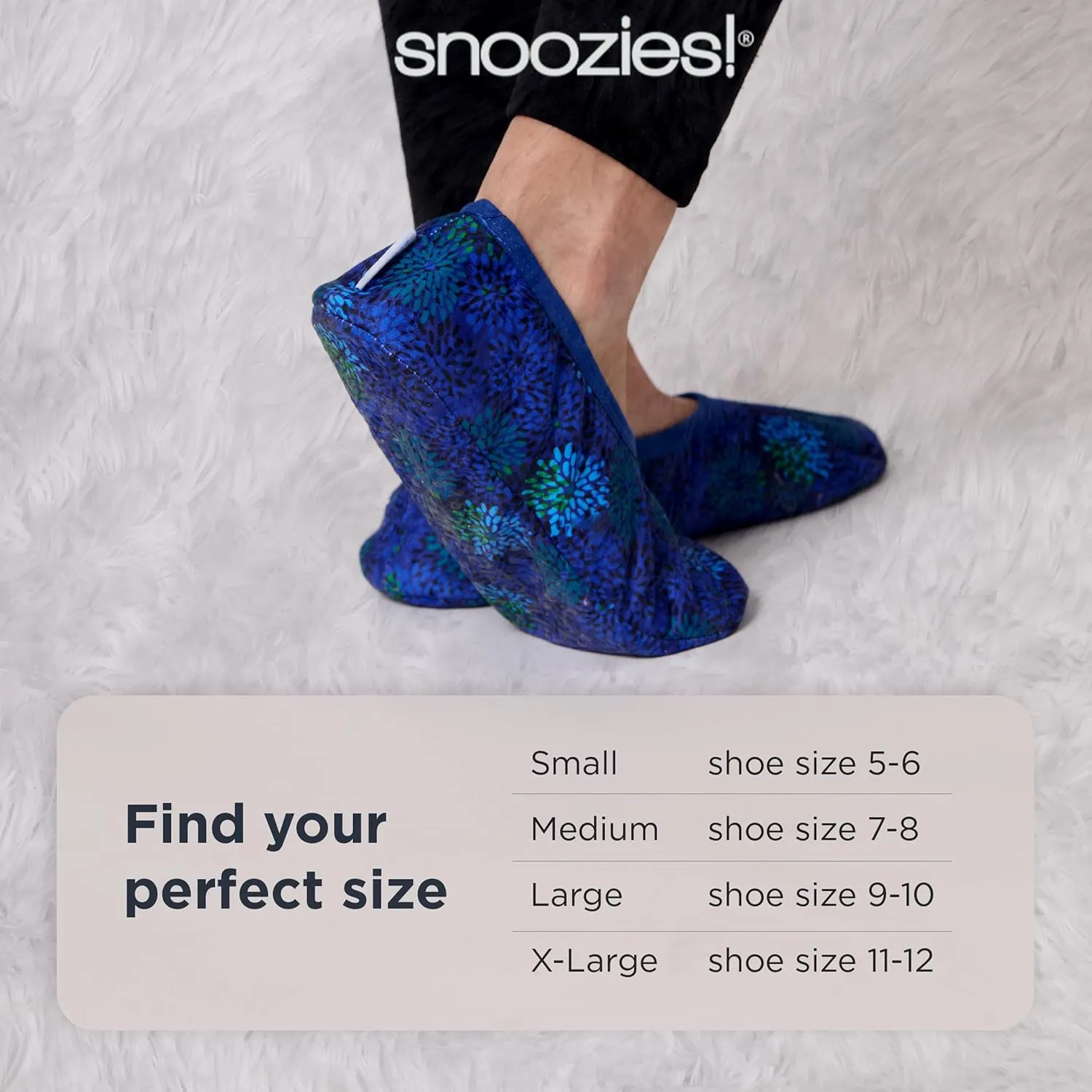 Snoozies Skinnies Slipper Socks Cozy, Foldable Slippers for Women, Non Slip Socks for Travel & Indoors - Bright Daisy