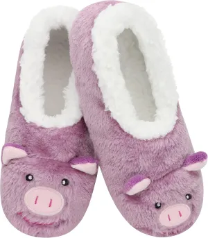 Snoozies Womens Slipper Socks - Cozy Slippers for Women - Fuzzy House Slippers for Indoor Use - Soft Sole Slippers