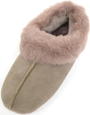 SNUGRUGS Ladies Luxury Genuine 100% Full Sheepskin Slipper with Soft Sole
