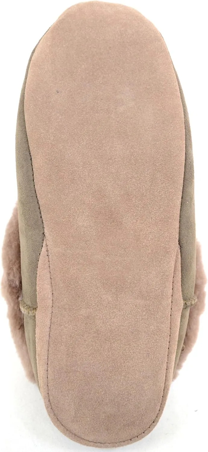 SNUGRUGS Ladies Luxury Genuine 100% Full Sheepskin Slipper with Soft Sole