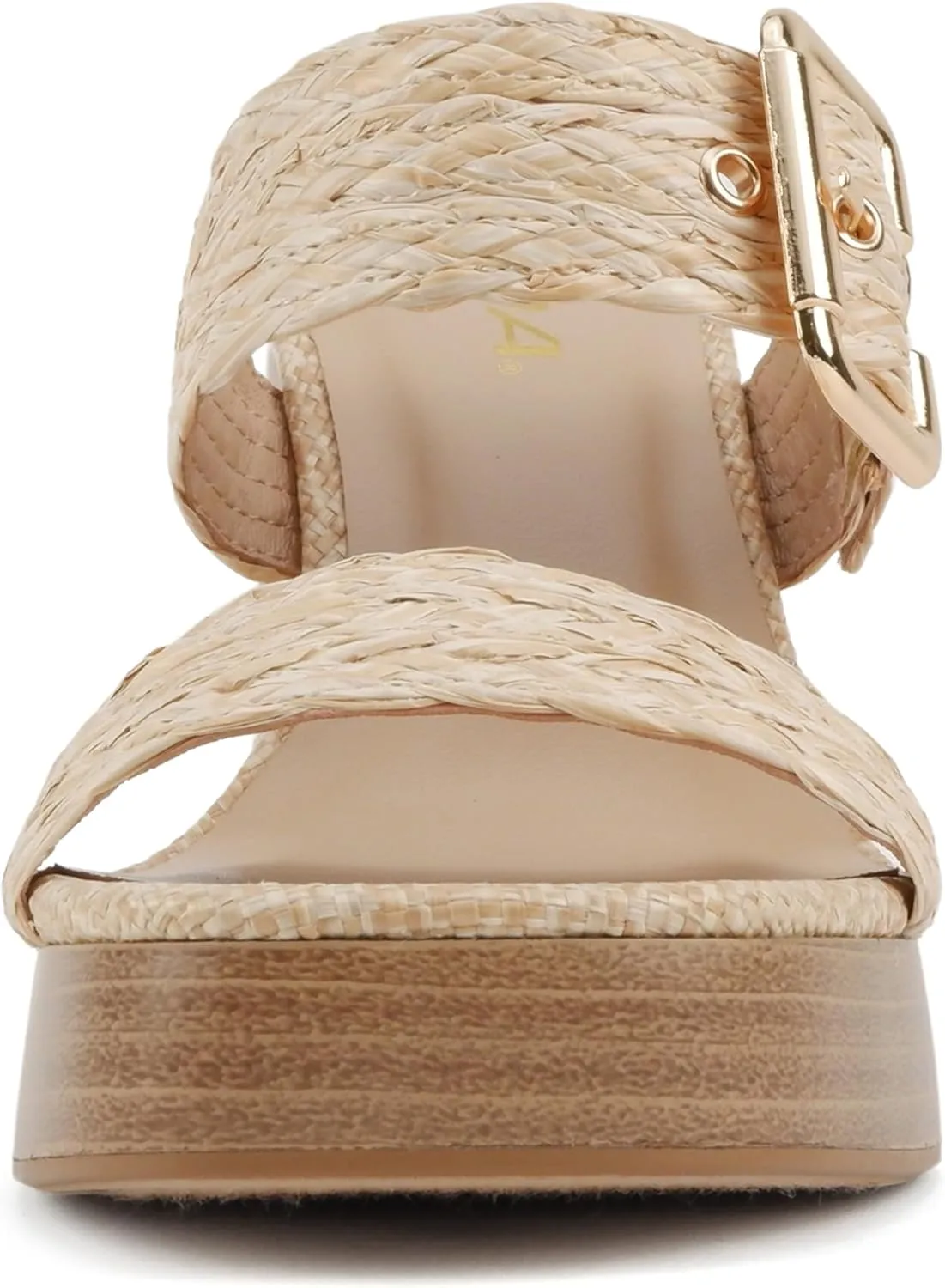 Soda “Charlie” ~ Women Open Square Toe Two Band Slip-On High Heel Sandal with Adjustable Buckle Strap