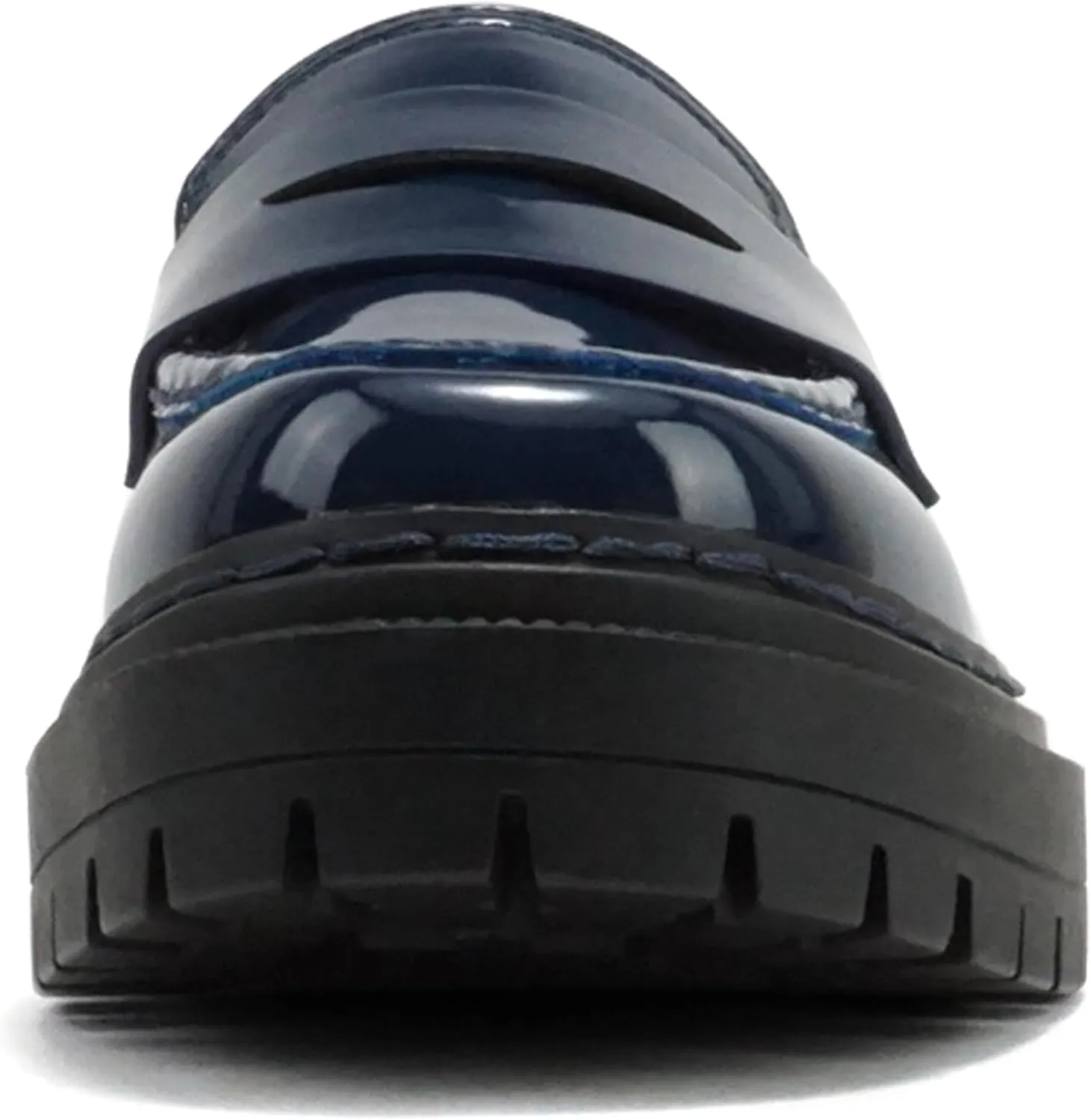 Soda “Eureka” ~ Women Slip On Platform Penny Loafer Lug Sole with Stitched Detail