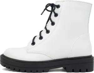 Soda FIRM-2 KIDS/CHILDREN/GIRLS Lug Sole Fashion Combat Ankle Bootie Lace up w/Side Zipper