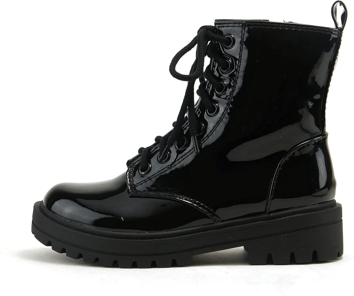 Soda FIRM - Lug Sole Combat Ankle Bootie Lace up w/Side Zipper