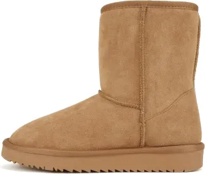 Soda “Kuron” ~ Women Round Toe Lug Sole Low Flatform Sherpa-lined Ankle Boot