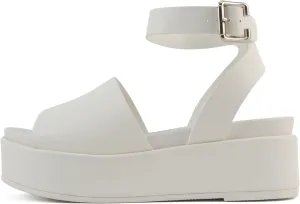 Soda “Magic” ~ Women Round Toe Single Band Platform Sandal with Adjustable Ankle Strap
