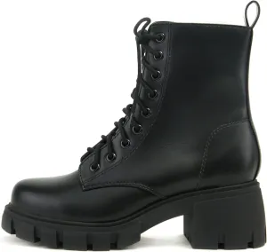 Soda TUNDRA ~ Women Lug Sole Lace up Fashion Combat Ankle Boot w/Side Zipper