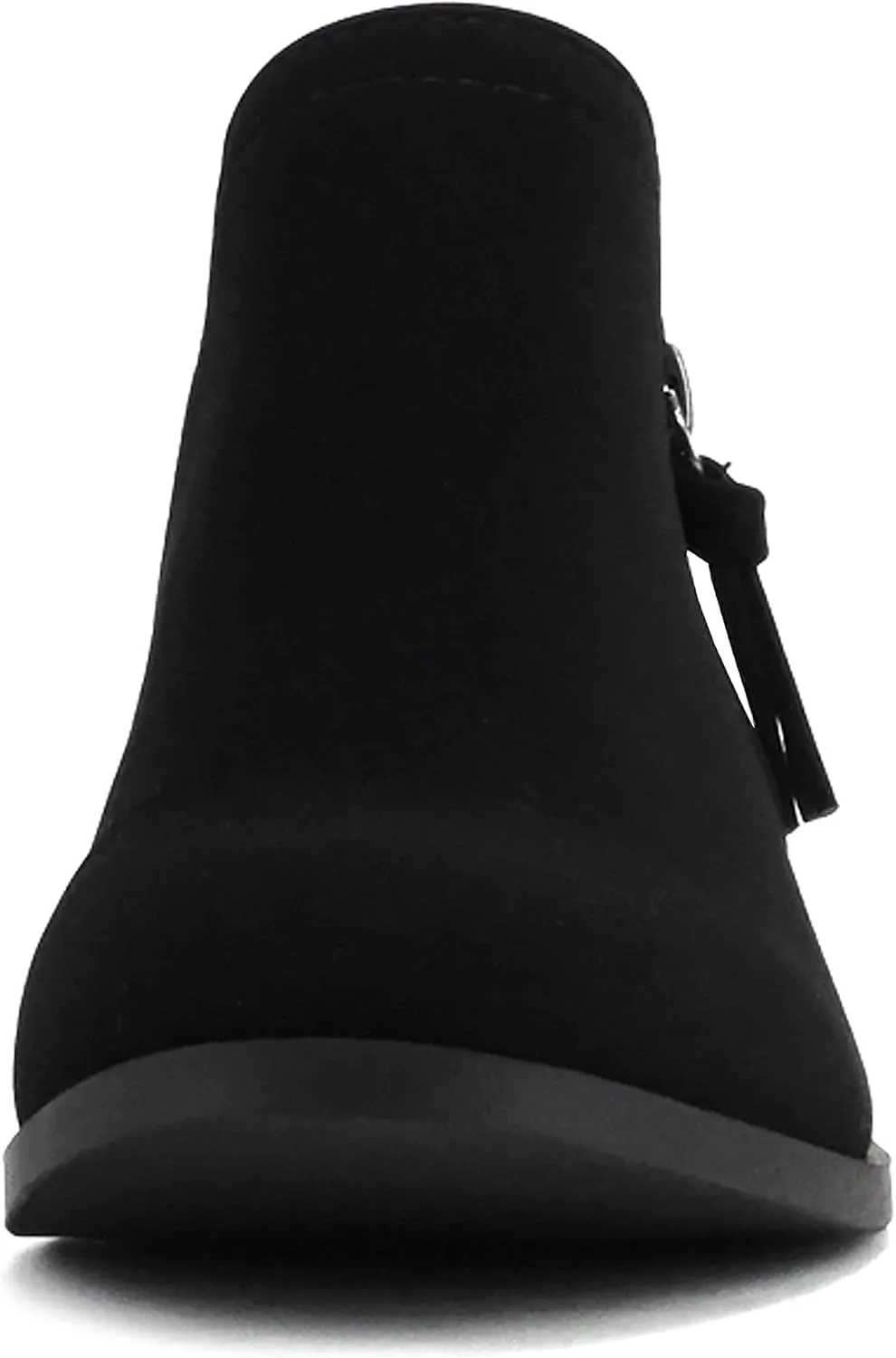 Soda “ZAYNE” ~ Women Round Toe Elastic Side Gore Side Zipper Pull Tab Low Heel Ankle Boot Bootie