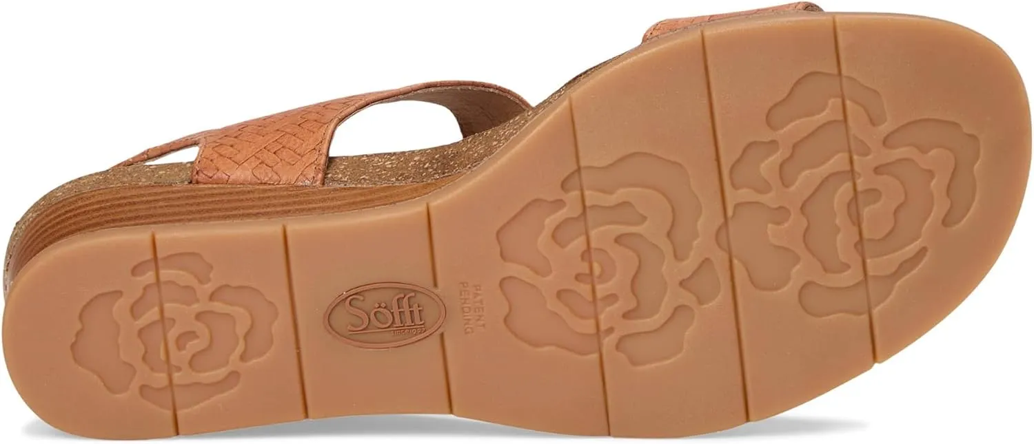 Sofft Women's Verdi II Wedge Sandal, Luggage Woven, 6.5