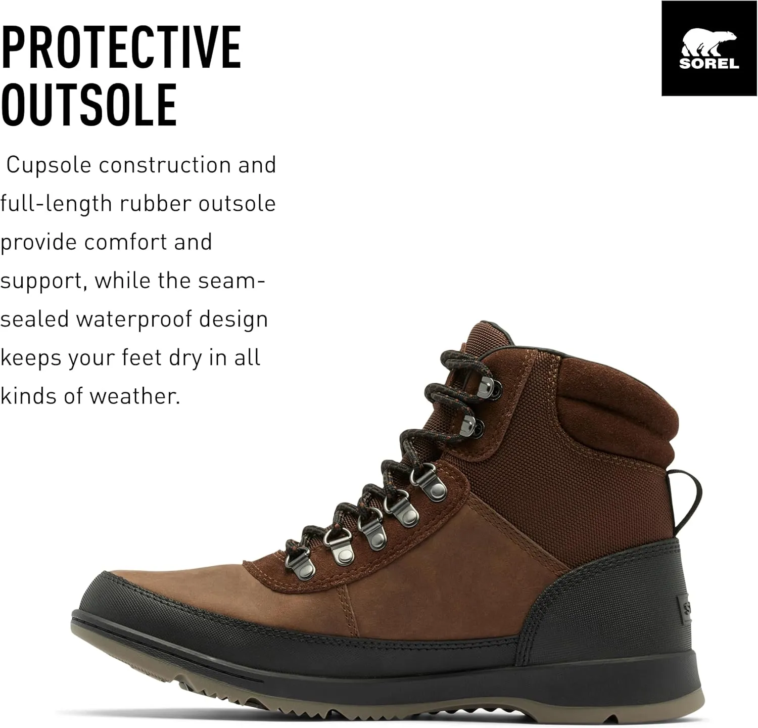 SOREL Men's Ankeny ll Hiker Plus Waterproof Boot