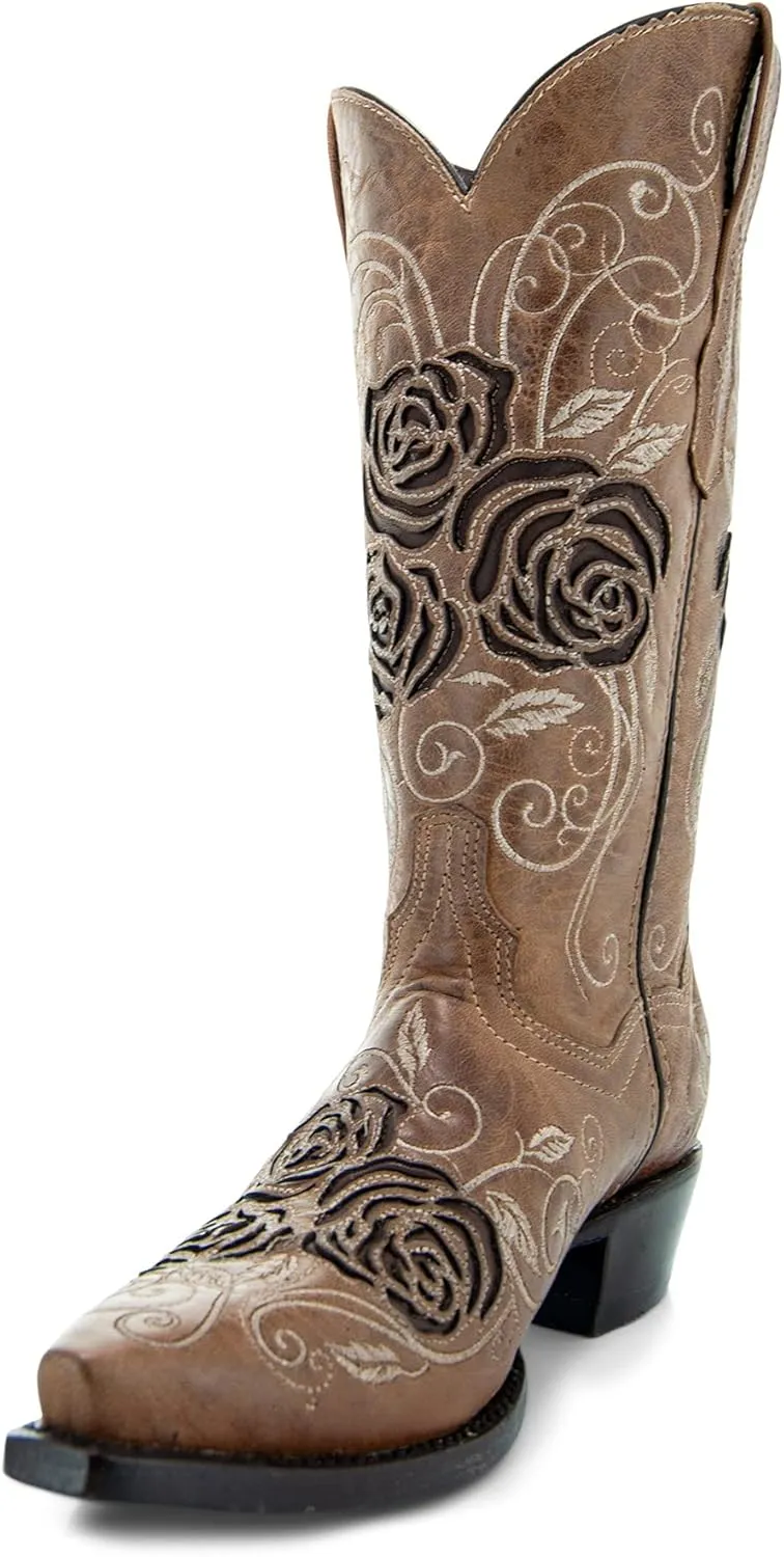 Soto Boots Turquoise Rose Country Cowgirl Boots M50032