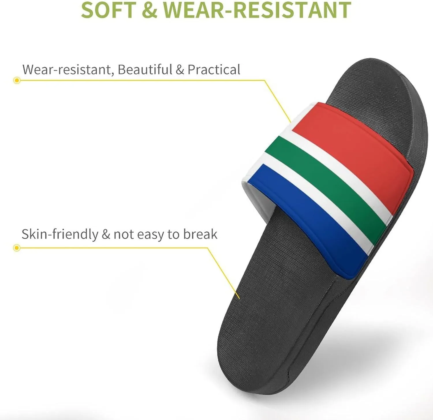 South African Nordic Cross Flag House Slippers for Women Men Shower Slides Bathroom Sandals