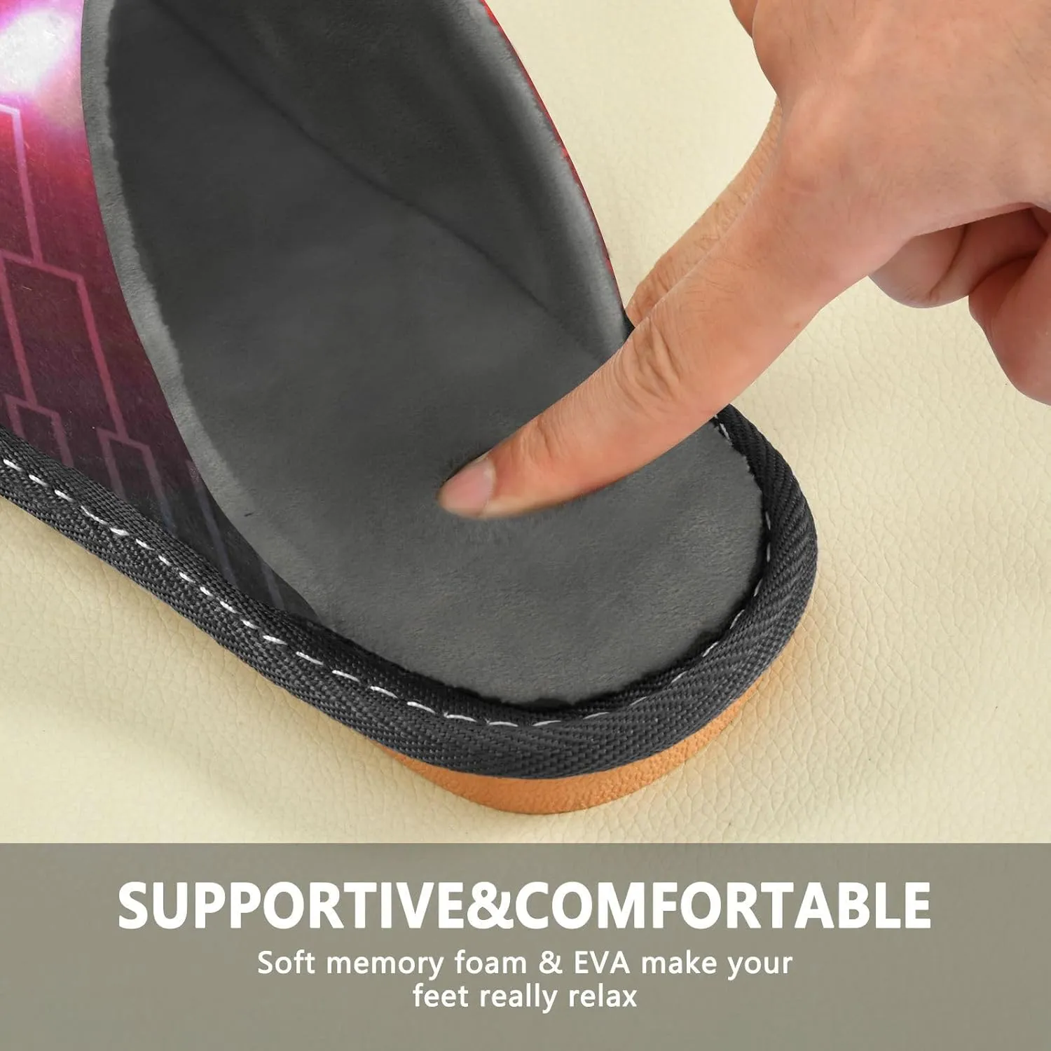 Spa Slippers Indoor House Fuzzy Slippers Soft Memory Foam Non-Slip Home Slipper Winter Shoes For Bedroom Hotel Travel 4-11