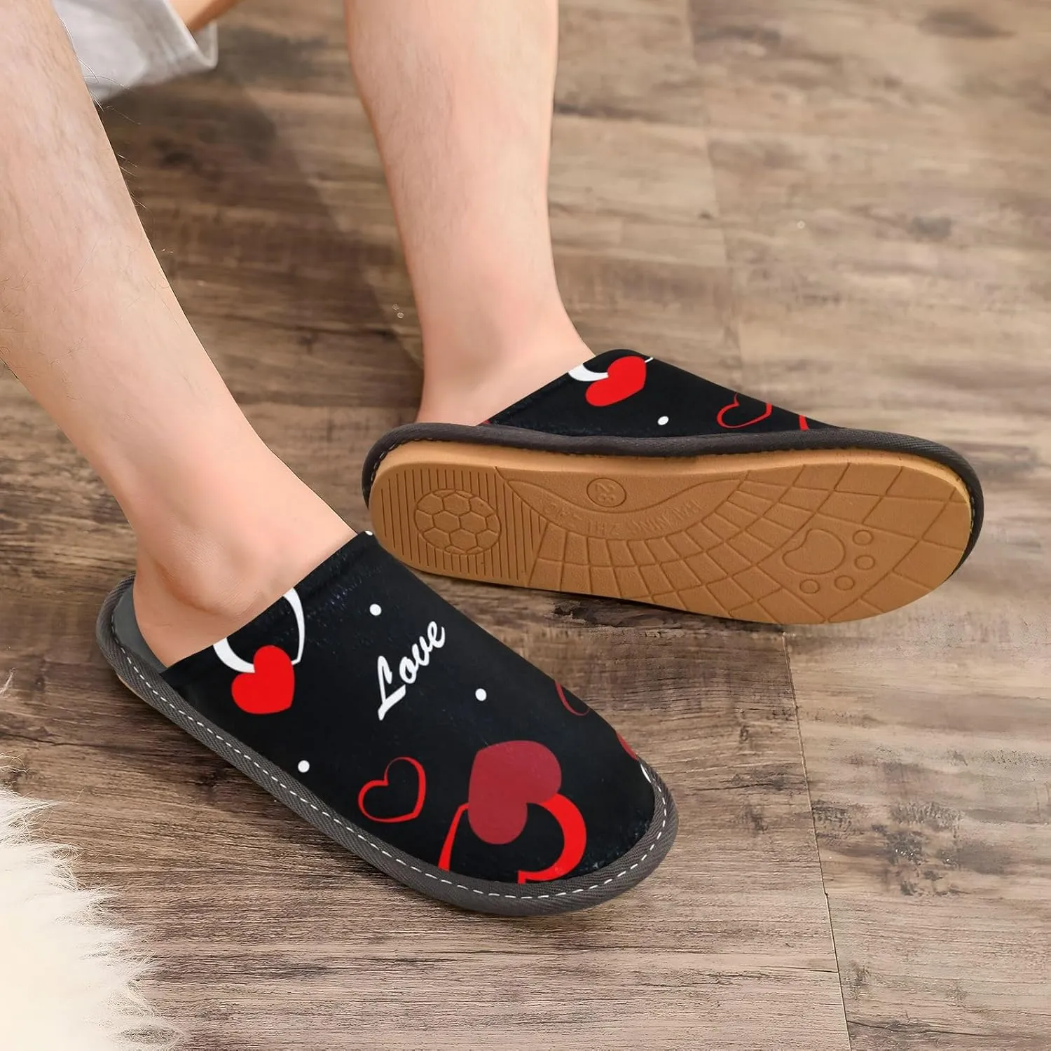 Spa Slippers Indoor House Fuzzy Slippers Soft Memory Foam Non-Slip Home Slipper Winter Shoes For Bedroom Hotel Travel 4-11