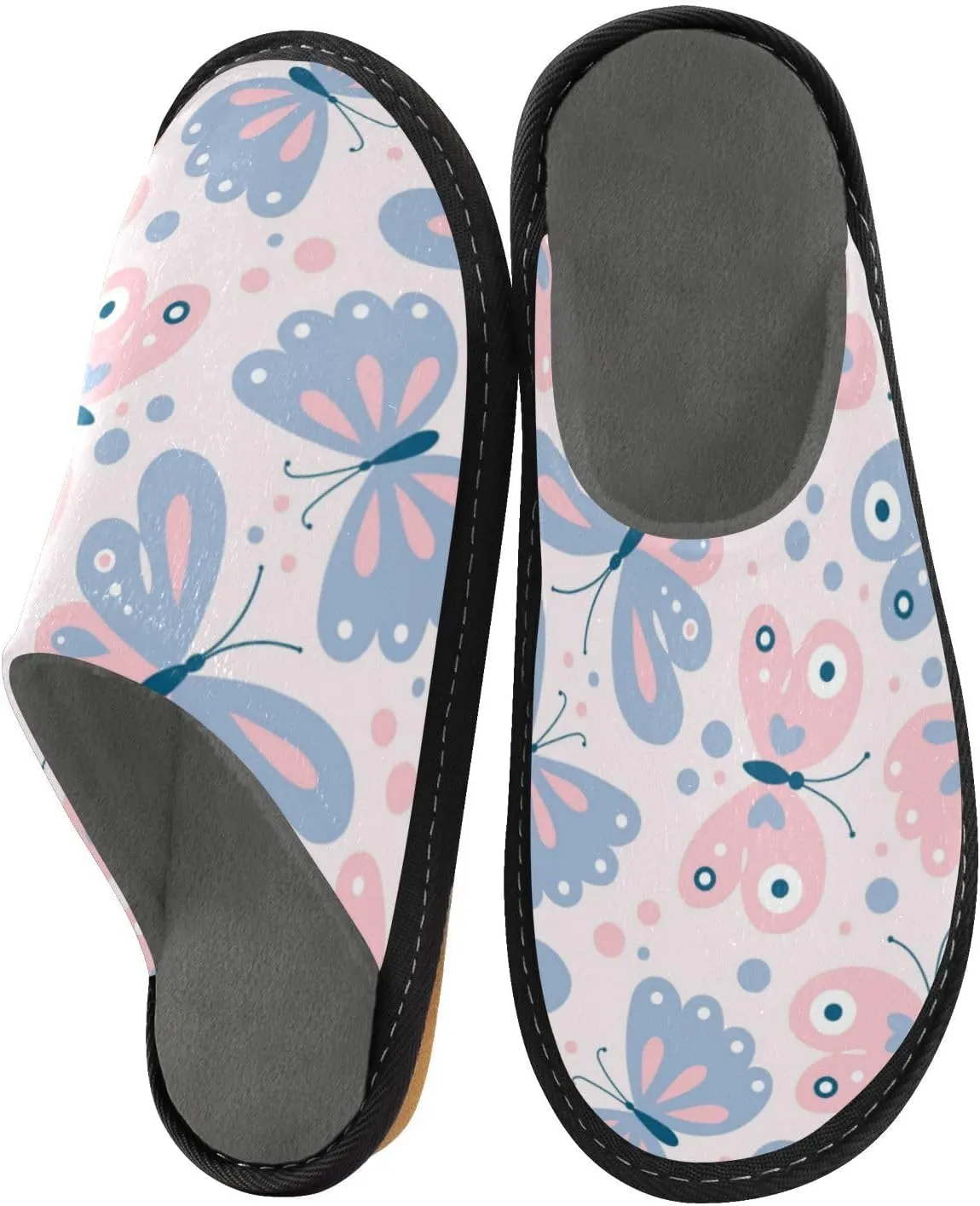 Spa Slippers Indoor House Fuzzy Slippers Soft Memory Foam Non-Slip Home Slipper Winter Shoes For Bedroom Hotel Travel 4-11