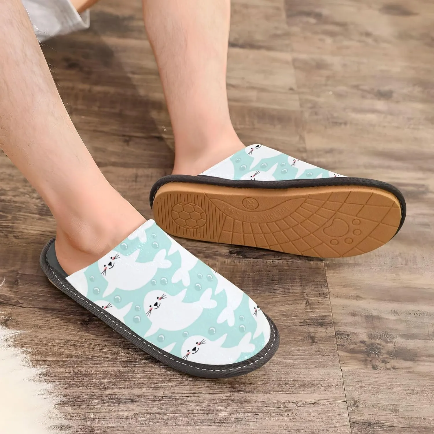 Spa Slippers Indoor House Fuzzy Slippers Soft Memory Foam Non-Slip Home Slipper Winter Shoes For Bedroom Hotel Travel 4-11