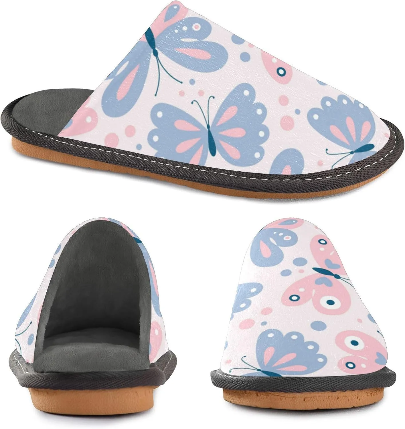 Spa Slippers Indoor House Fuzzy Slippers Soft Memory Foam Non-Slip Home Slipper Winter Shoes For Bedroom Hotel Travel 4-11