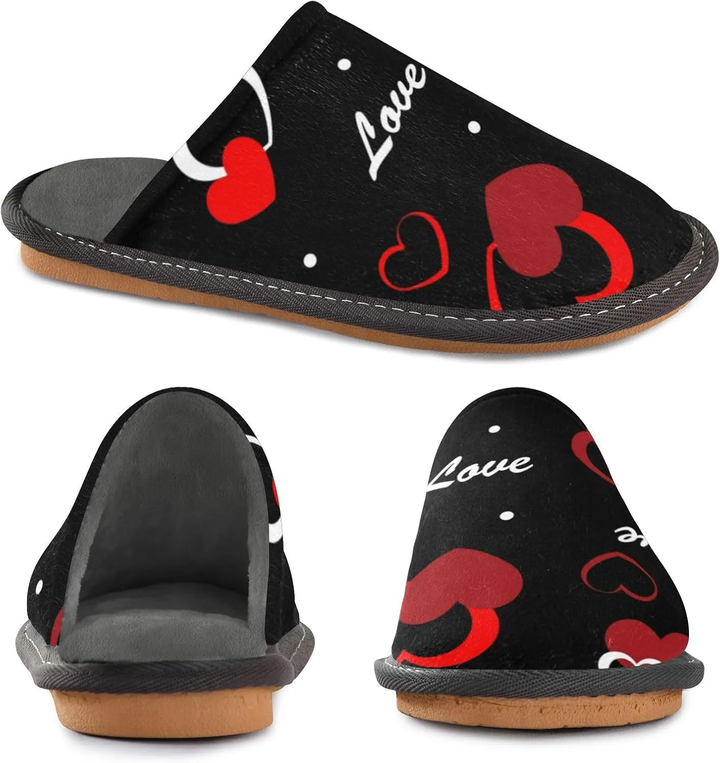 Spa Slippers Indoor House Fuzzy Slippers Soft Memory Foam Non-Slip Home Slipper Winter Shoes For Bedroom Hotel Travel 4-11