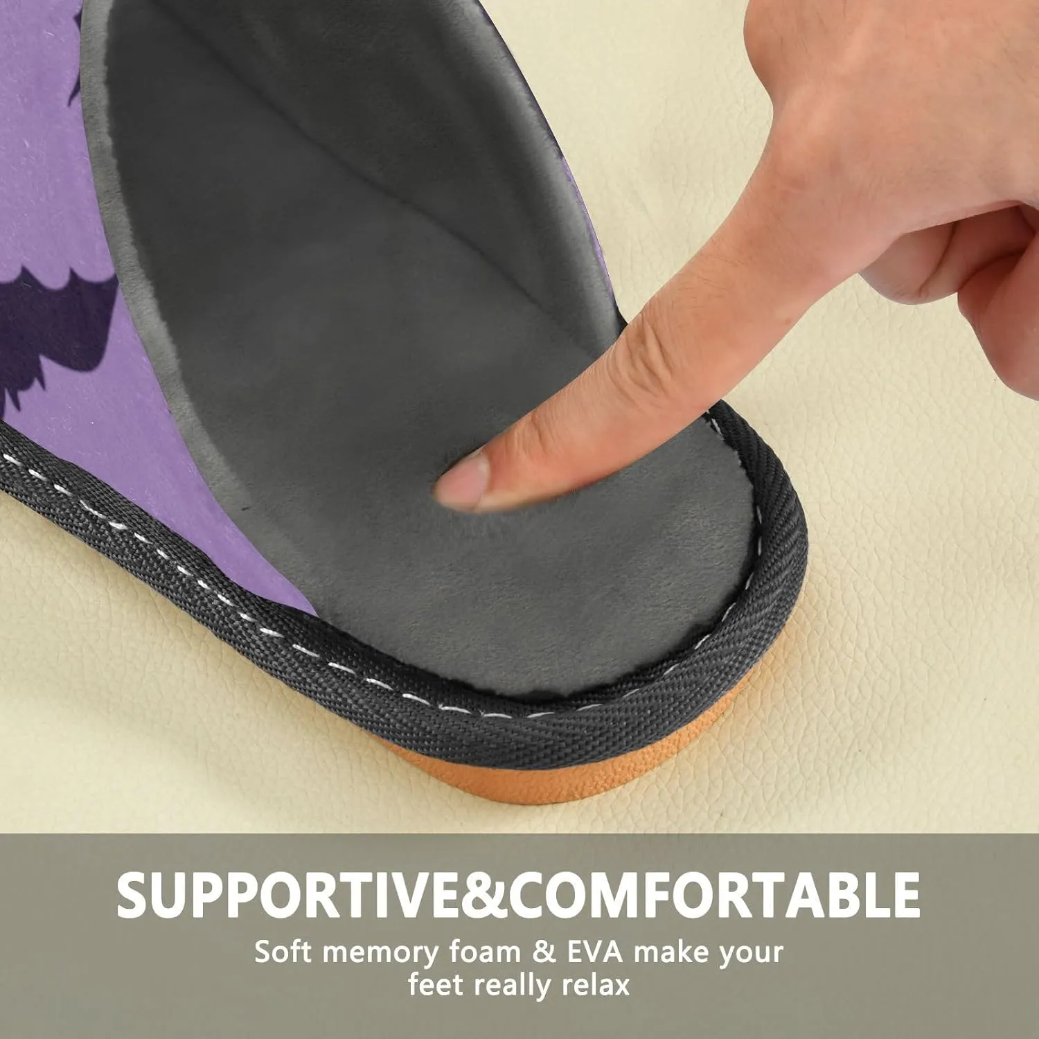Spa Slippers Indoor House Fuzzy Slippers Soft Memory Foam Non-Slip Home Slipper Winter Shoes For Bedroom Hotel Travel 4-11