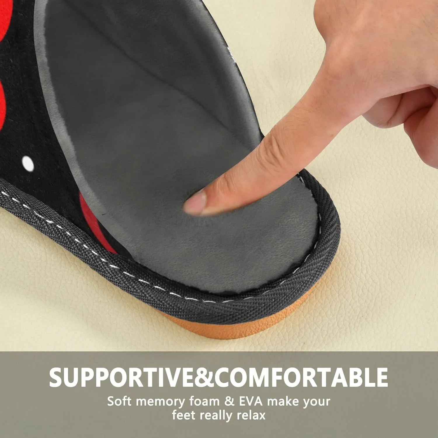 Spa Slippers Indoor House Fuzzy Slippers Soft Memory Foam Non-Slip Home Slipper Winter Shoes For Bedroom Hotel Travel 4-11