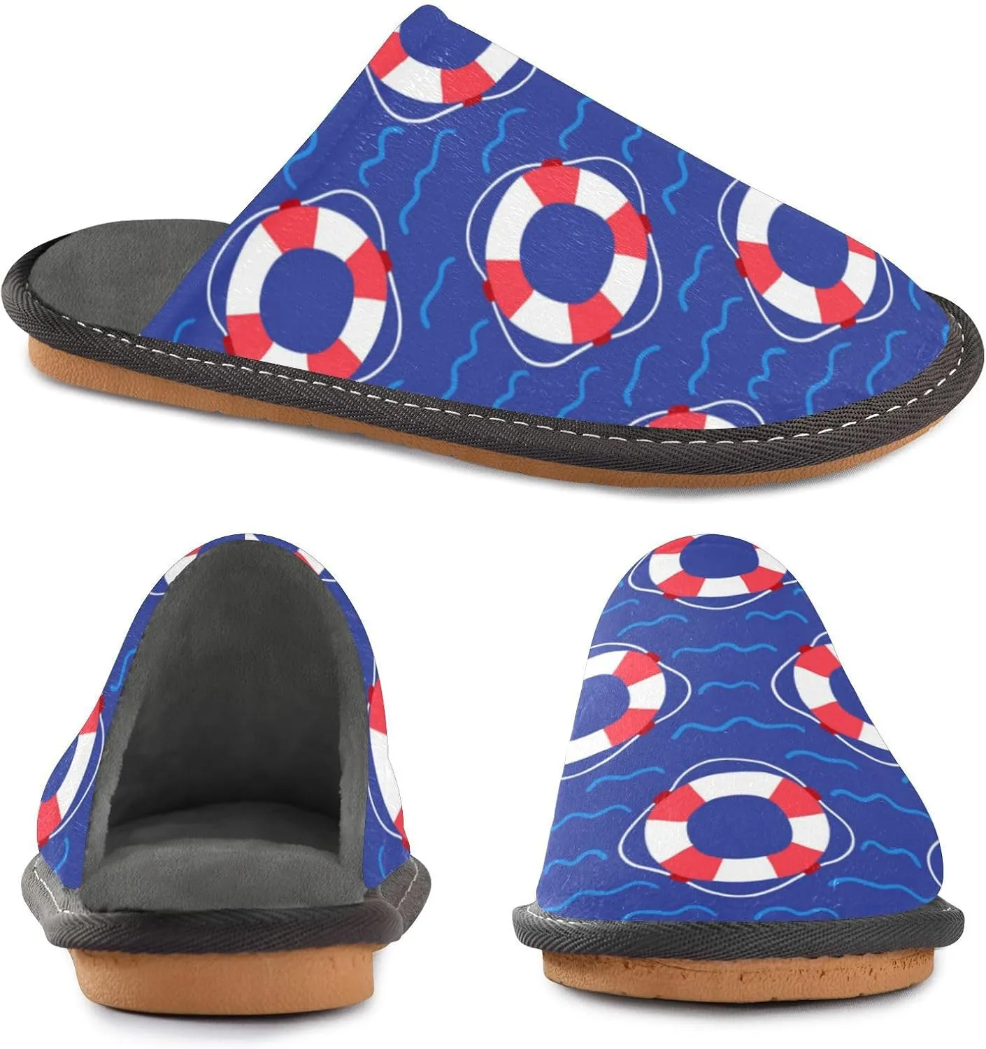 Spa Slippers Indoor House Fuzzy Slippers Soft Memory Foam Non-Slip Home Slipper Winter Shoes For Bedroom Hotel Travel 4-11