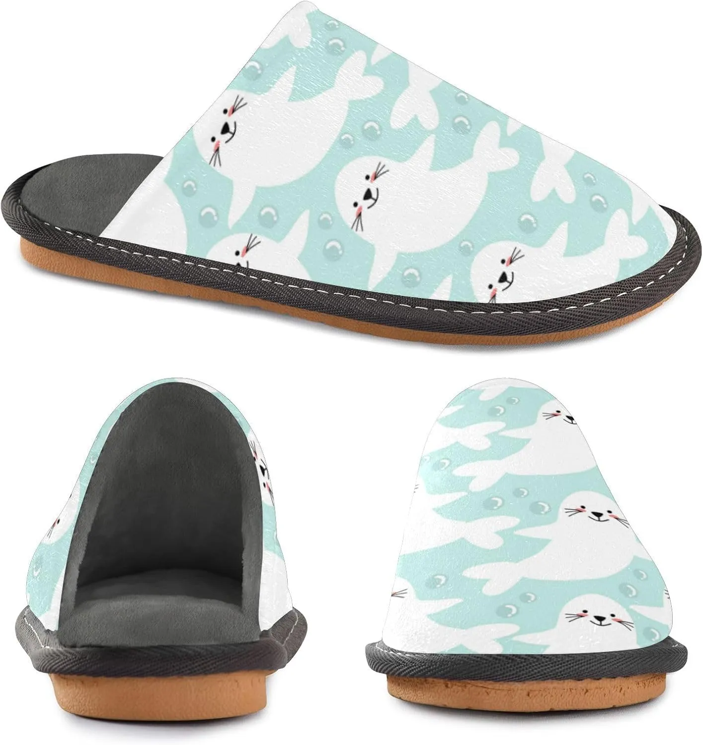 Spa Slippers Indoor House Fuzzy Slippers Soft Memory Foam Non-Slip Home Slipper Winter Shoes For Bedroom Hotel Travel 4-11