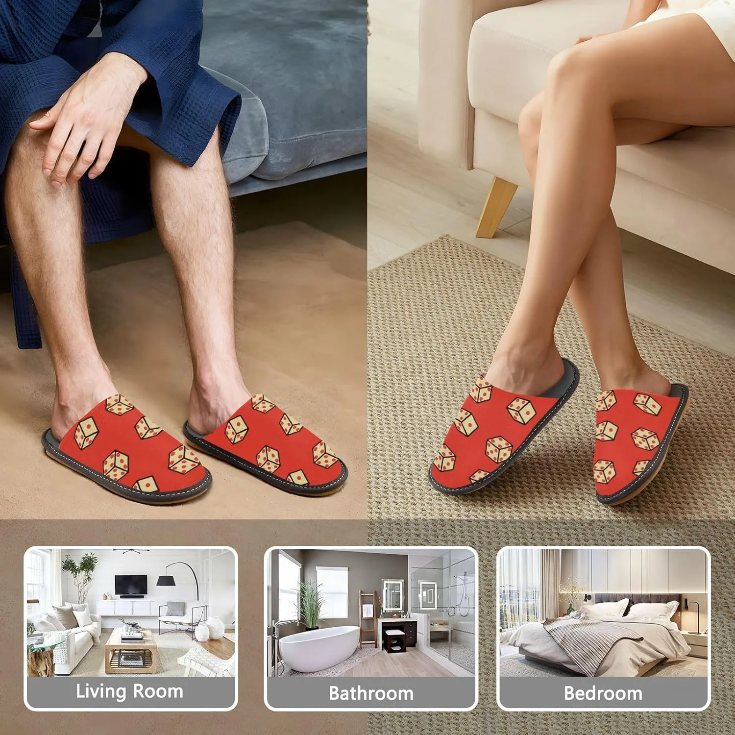 Spa Slippers Indoor House Fuzzy Slippers Soft Memory Foam Non-Slip Home Slipper Winter Shoes For Bedroom Hotel Travel 4-11