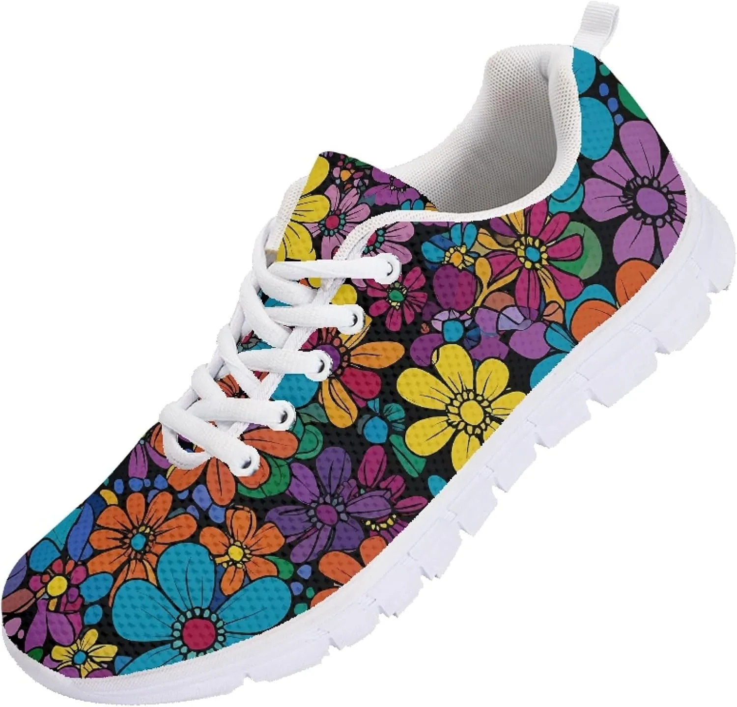 Sports Shoes for Women Trainer Running Travel Sneaker Causal Walking Low Heel Lace Up Teens Adults Sneakers Breathable