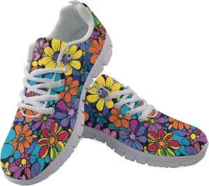 Sports Shoes for Women Trainer Running Travel Sneaker Causal Walking Low Heel Lace Up Teens Adults Sneakers Breathable