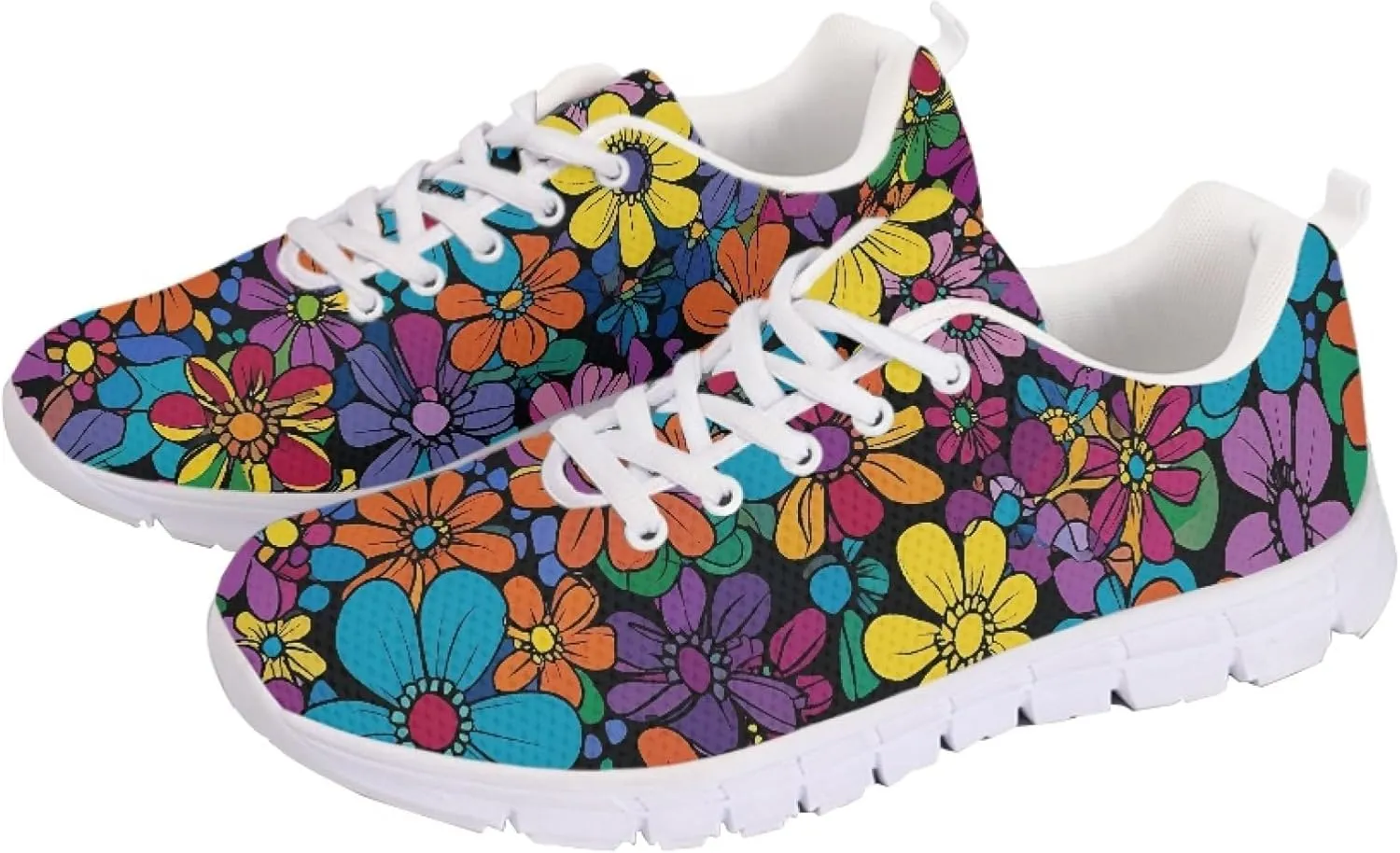Sports Shoes for Women Trainer Running Travel Sneaker Causal Walking Low Heel Lace Up Teens Adults Sneakers Breathable