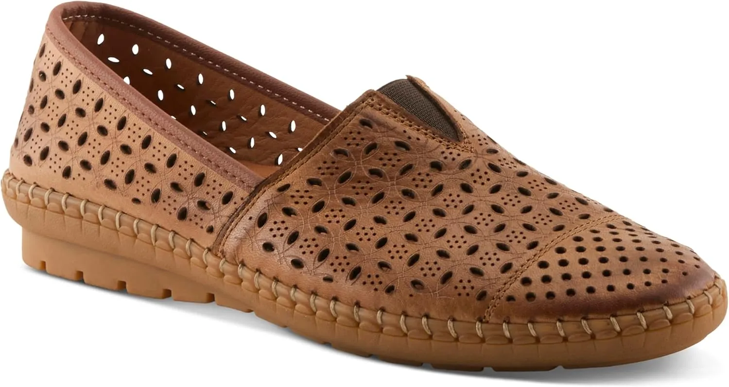 Spring Step Oralis Leather Loafers for Women - Comfortable Slip-On Shoes with Rubber Outsole - Ladies Casual Loafers with Low Heel