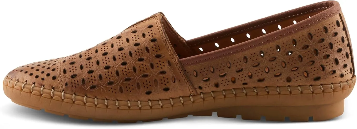 Spring Step Oralis Leather Loafers for Women - Comfortable Slip-On Shoes with Rubber Outsole - Ladies Casual Loafers with Low Heel