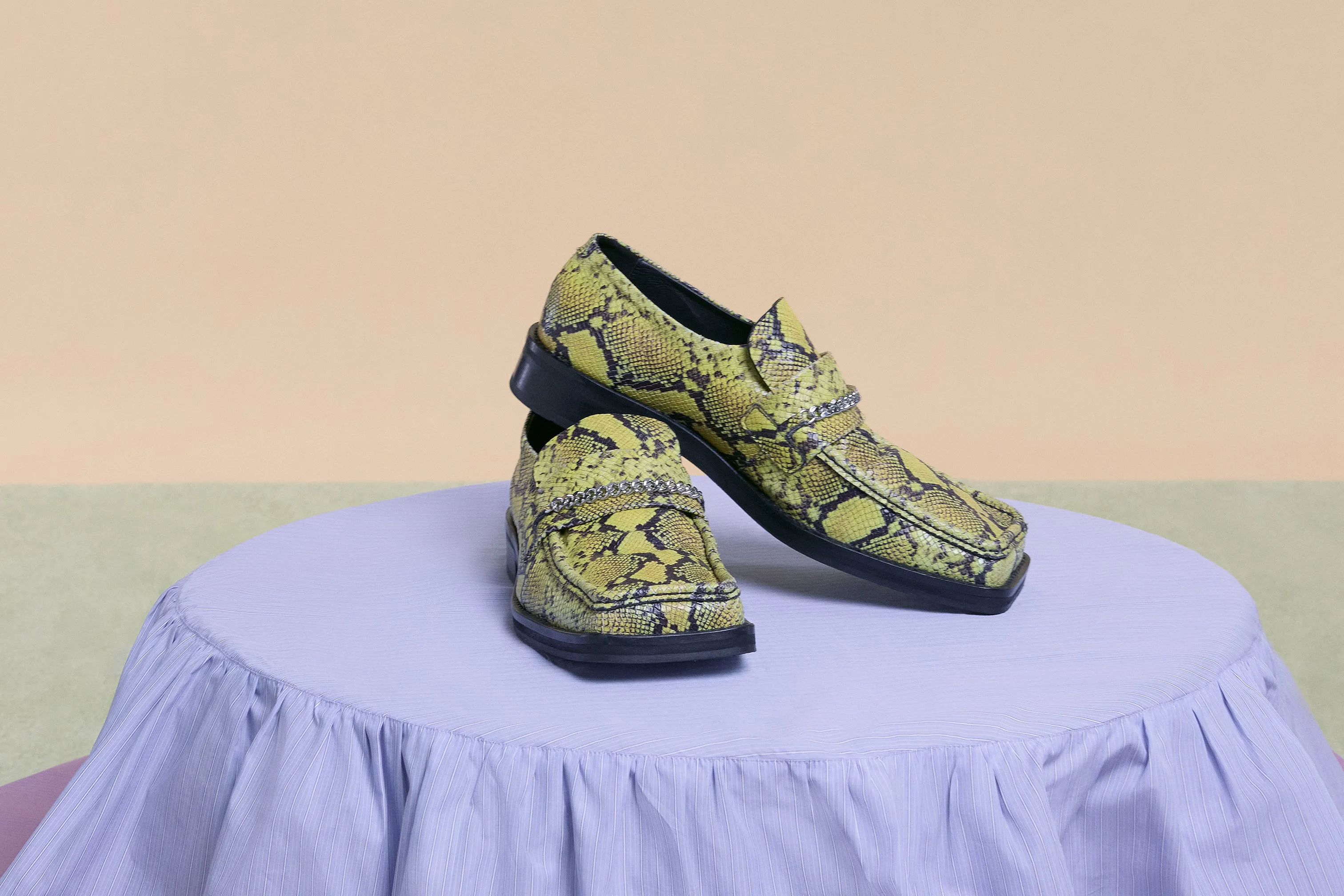 SQUARE TOE LOAFER in YELLOW
