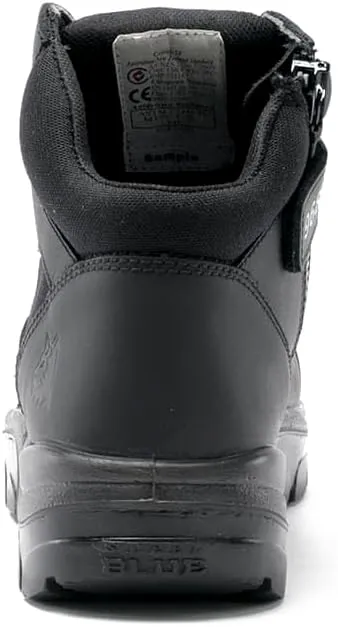 STEEL BLUE 100% COMFORT The Parkes Zip 5-inch Lace Up Hiker Style Work Boot, Black