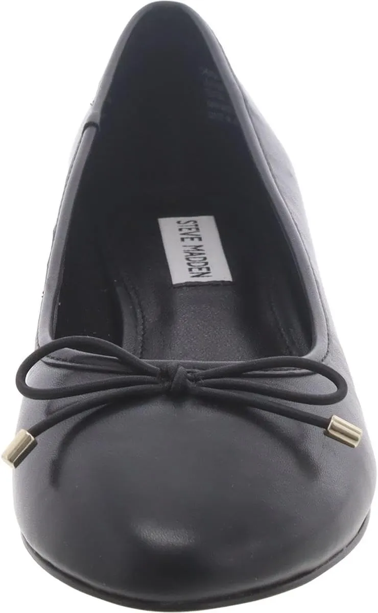 Steve Madden Womens Cherish Leather Slip On Loafer Heels