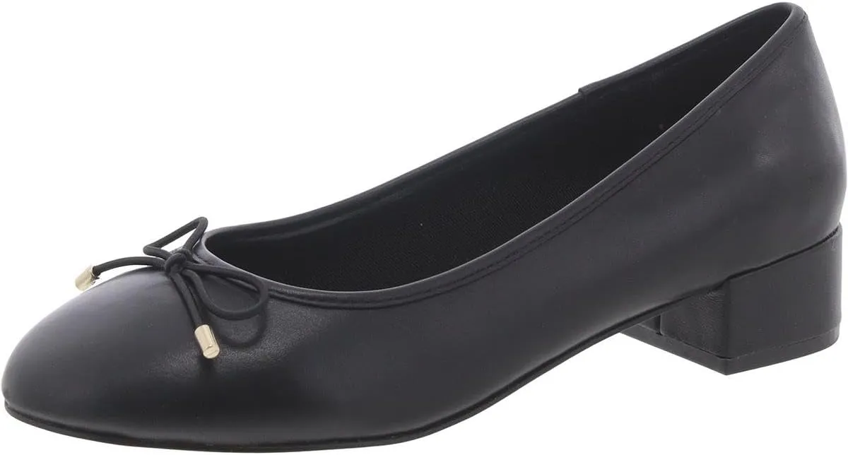 Steve Madden Womens Cherish Leather Slip On Loafer Heels